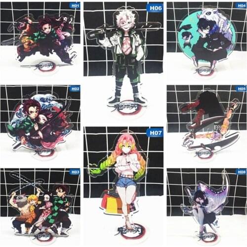 Demon Slayer Kimetsu No Yaiba Tanjirou Nezuko Desk Plate Models Anime Acrylic Stand Model Toys Action Figures Decor Gift