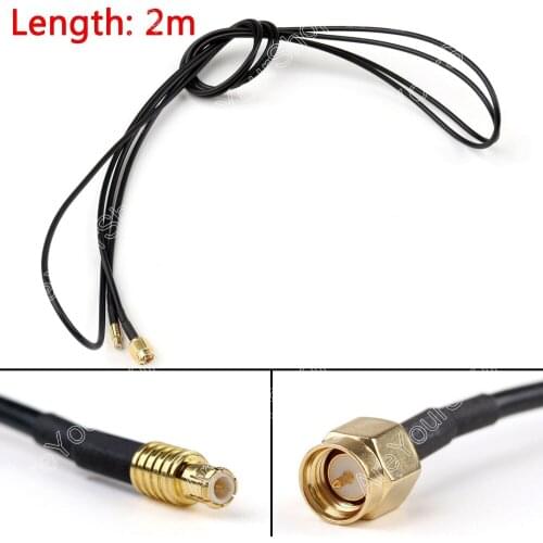 Areyourshop Sale 200cm RG174 Cable MCX Male Plug To SMA Male Straight Crimp Coax Pigtail 6ft Jackpl