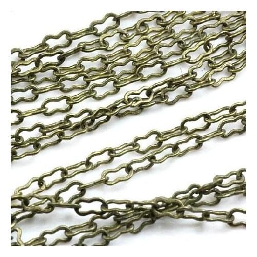 Free shipping!!!! 100m/lot DIY jewelry finding-2x3mm bronze calabash link chain