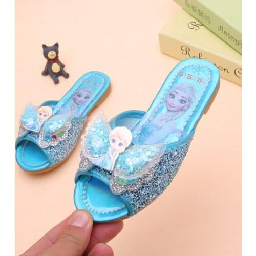 Disney Frozen Children Sandals Beach Shoes Girls Boys Kids New Summer Slipper Breathable Outdoor Slippers Footwear