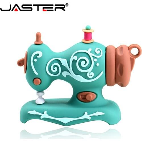 JASTER Cartoon cartive Sewing machine 64GB cute penguin USB Flash Drive 4GB 8GB 16GB 32GB Pendrive USB 2.0 Usb stick