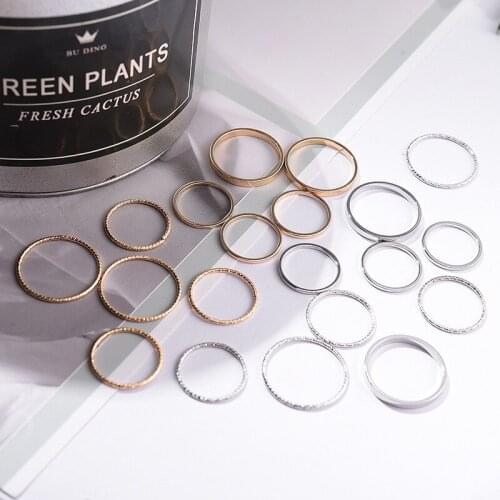 Japanese and Korean Style 10-Piece Set Joint Ring Simple Normcore Style Ring Bracelet Jewelry for Female Wholesale