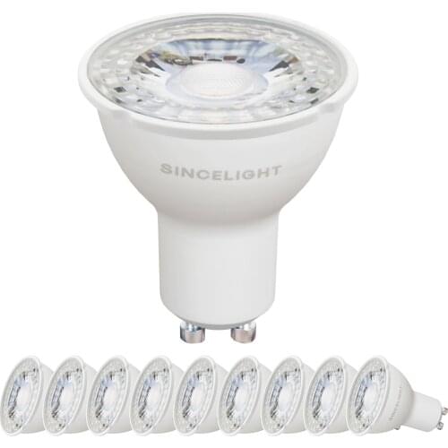 Pack of 10，PAR16 LED Reflector light bulb with GU10 Base,6W,2700K,4000K(35°/100° Beam Angle/200-240Vac/Spotlight)