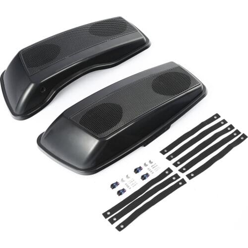 Motorcycle Saddlebag Lids With 5x7'' Speakers For Harley Touring 2014-2021 Unpainted