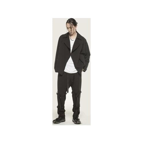 New yamamoto-style pilot jacket double-breasted dark retro-style jacket trend