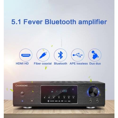 KYYSKB 500W/650W 220V Fever Imported 5.1 Bluetooth Subwoofer Amplifier Household High Power Professional Hifi Digital Amplifier