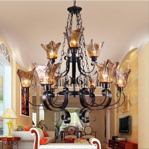 Hotel lobby chandeliers villas living room chandeliers duplex buildings staircase chandeliers hotel mall hall Sales hall lamp