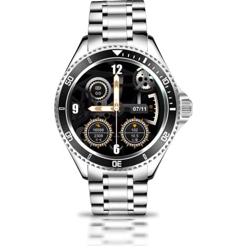 Mens Business Rotating Dial Smart Watch Mens Gift Test Heart Rate Monitor Multi-function Reminder Smart Watch