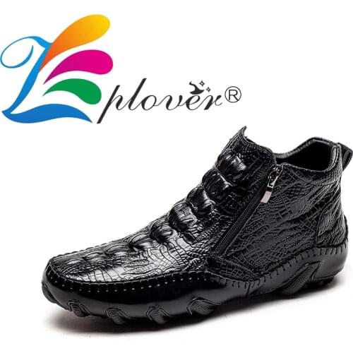 2021 Fashion Men Boots Warm Winter Boots For Men Genuine Leather Shoes Spring Autumn Snow Casual Shoes Men Outdoor Ankle Boots