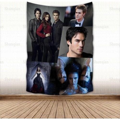 New The Vampire Diaries Wall Hanging Tapestry Home Party Decorative Tapestries Photo Background Cloth Table Cloth Wall Tapestry