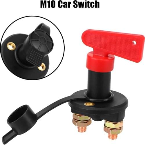 Vehicle Car Modified Isolator Disconnector 12V 24V Main Cut Off Kill Switch Car Power Switch Red Key Cut Off Battery