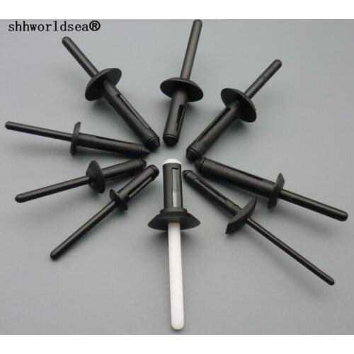 Shhworldsea 100pcs Car Fender Bumper Blind Rivet Clips Retainer Rivets Auto Blind Fastener Clip For Ford For GM