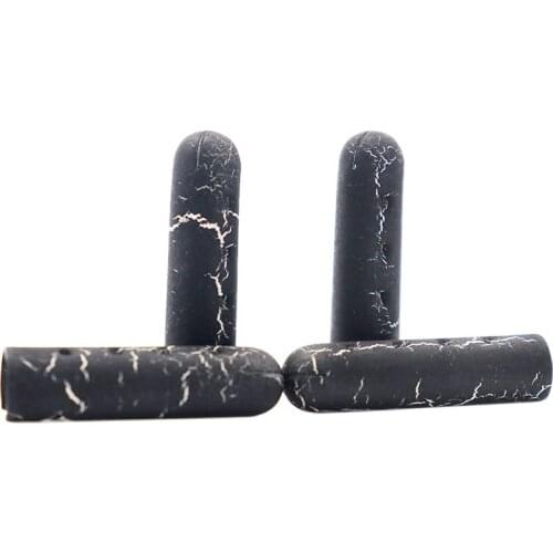 Coolstring 22.4*5.8MM Lightning Pattern Copper Black Lace Tips Zinc Alloy Sneaker Rope Metal Aglets High Ranking Material Making