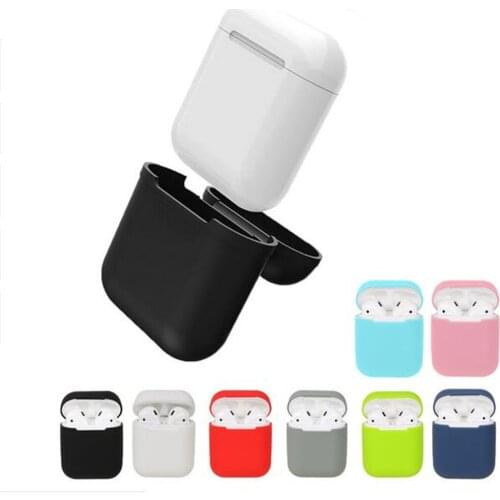Silicone Case Earphone cover skin for Apple AirPods wireless bluetooth earphones accessories Air Pods case cover leather skins