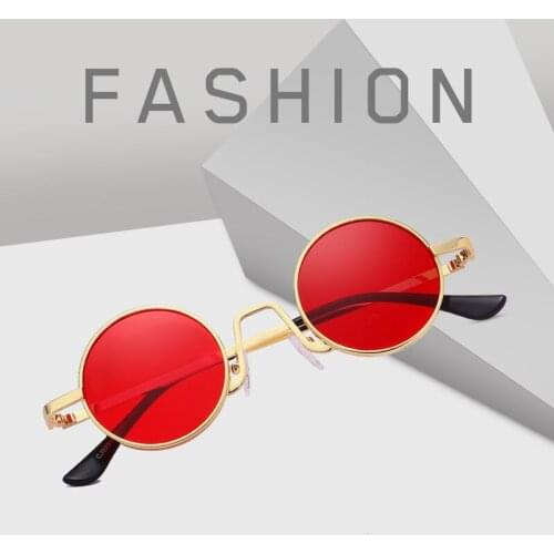 Gothic Steampunk Sunglasses Men Metal Round Shades Male Clear Sun Glasses For Women Hip Hop Steam Punk Sunglasses for women men