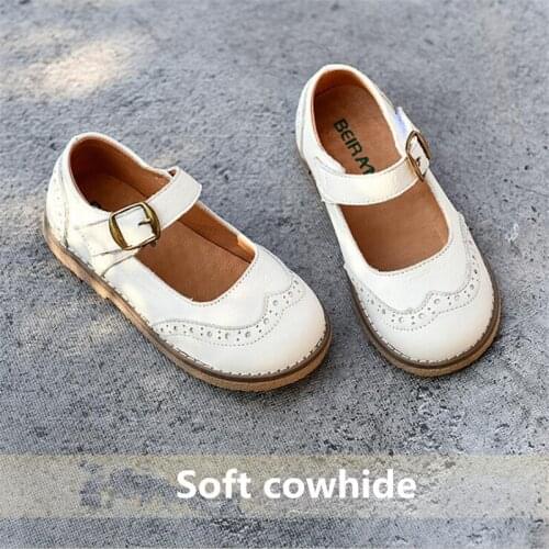 Girls Shoes Girls Dress Shoes Kids 2019 Spring Autumn Toddler Genuine Leather Princess Party Dance Wedding Girls School Shoes