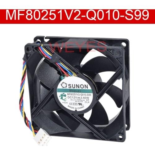 New For SUNON MF80251V2-Q010-S99 XG27M-A00 DC 12V 3.60W 0.3A 4-wire 80x80x25mm 48CFM Cooling Fan