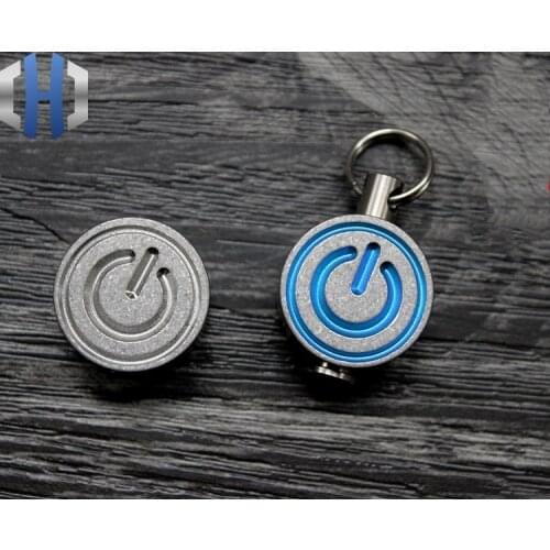 Titanium Alloy Open Key EDC Umbrella Rope Pendant Tail Rope Knife Pendant Key Chain Zipper Head Knife Beads