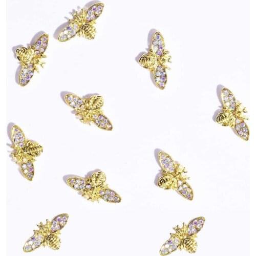 2020 New Design Light Nail Art Decorations DIY Glitter Rhinestones Spider bee butterfly Nail Art Accessoires