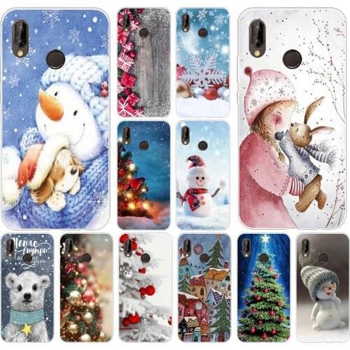 24AS Merry Christmas 2 Soft Silicone Tpu Cover phone Case for Huawei P20 P30 Pro Mate 10 20 lite