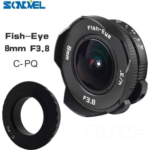8mm F3.8 Fish-eye C mount Wide Angle Fisheye Lens Focal length Fish eye Lens Suit For C-P/Q for Pentax Q/Q10/Q7/Q-S1 Camera