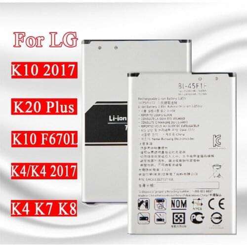 BL-45F1F Battery For LG K8 K4 K3 K7 K10 2017/ K20 Plus M160 LG Aristo MS210 X230K M160 X240K LV3 (2017 Version K8) F670L F670K