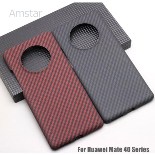 Amstar Real Carbon Fiber Phone Case for Huawei Mate 40 Pro Plus P40 Pro Plus Mate 40 30 RS P30 Pro Pure Carbon Fibe Cover Case