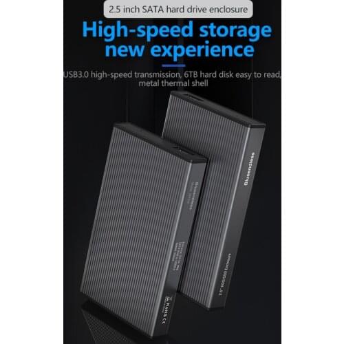HDD Case Aluminum 2.5 SATA to USB 3.0 Hard Drive CASE for SSD Disk Tool free Metal box Type C 3.1 Case External HDD Enclosure