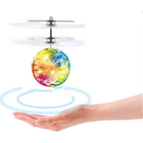Kids RC Flying Ball Led Luminous Flight Balls Electronic Infrared Aircraft Remote Control Toys for Children Sensing Helicopter