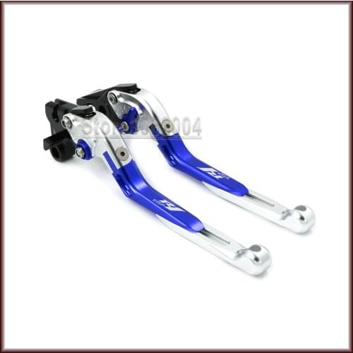 For YAMAHA YZFR1 YZF R1 2002-2003 Motorcycle Accessories Folding Extendable Adjustable Brakes Clutch Lever With LOGO YZF-R1 CNC