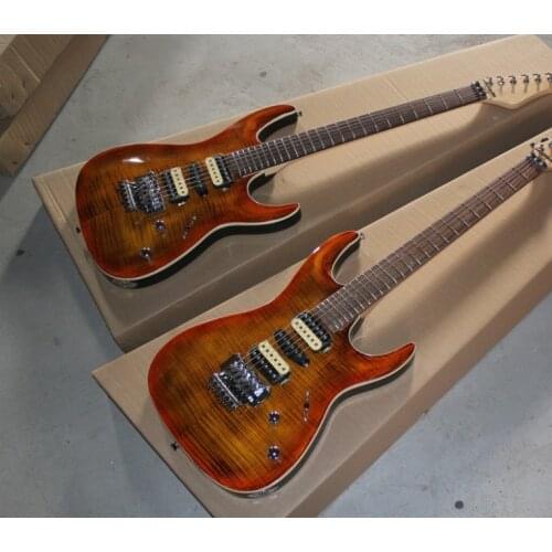 2019 new + factory + suer MK1 electric guitar 24 frets flame maple top deluxe electric guitar abalone dot inlays sur MK1 guitar