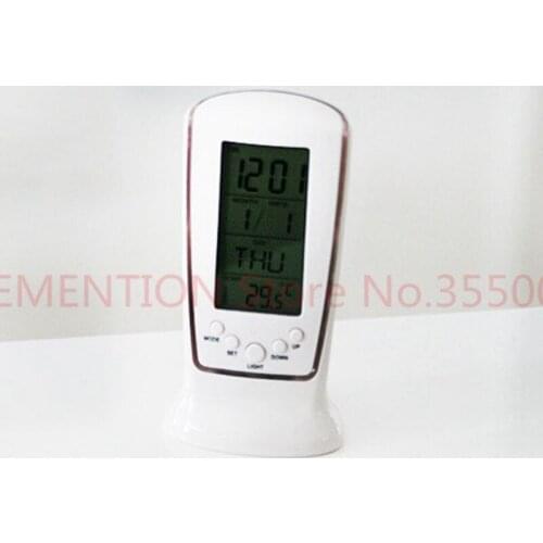 10PCS Big Screen Led Digital Alarm Clock Electronic Watch Temperature Music Lighting Multi-function Alarm Clock Gift