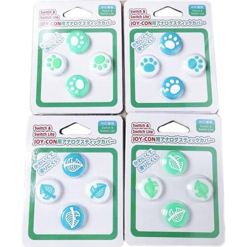AnimalsCrossing Game Analog Caps Protective Rubber Cover Caps For NintendoSwitch /Switch Lite Joy-cons Joystick Controller Caps