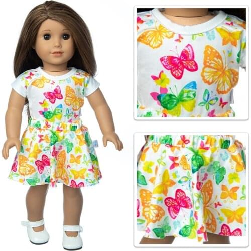 Colorful Butterfly Dress Clothes fits for American girl 18" american girl doll alexander doll best gift