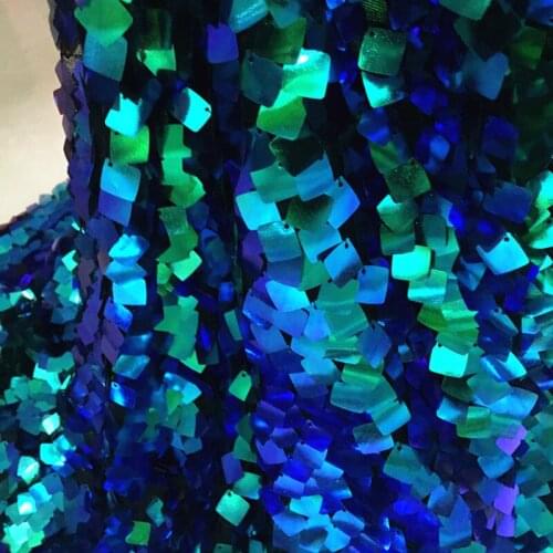1Y/Lot New Stlye Square Piece Sequins Fabric for Dresses Costumes Wedding Shooting Background Stage Childrens Wear