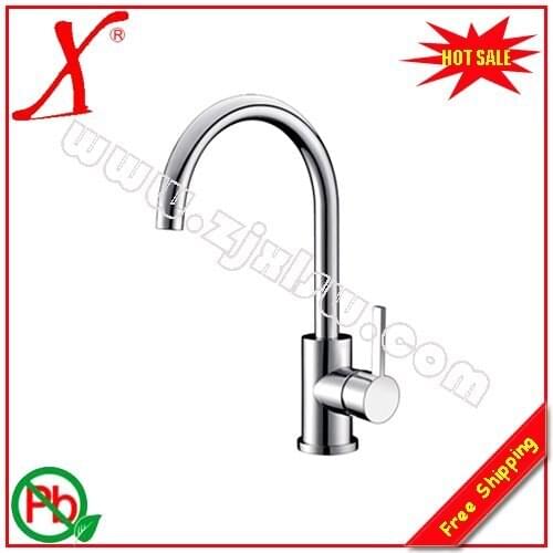 L16565 - Luxury Deck Mounted Chrome Color Brass Kitchen Faucet