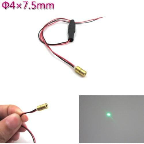 4x7.5mm 520nm80mw laser flashlight small size green dot laser module 30/80mw green laser positioning light