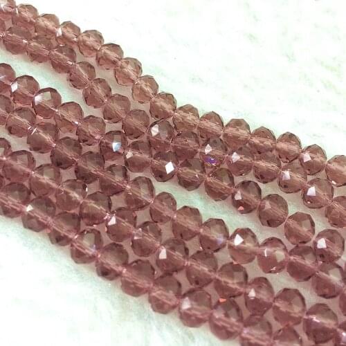 Fashion purple crystal charms jasper 4x6mm faceted abacus gems loose beads diy jewelry making 15 inch MY4521