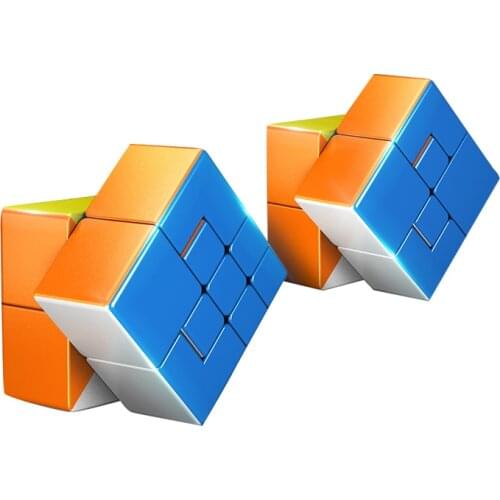 MoYu Puppet One Two 2x2 3x3 Game Magic Speed Cube Puzzle Stickerless Toy For Adults Cubo Magico Cubes For Children Gifts