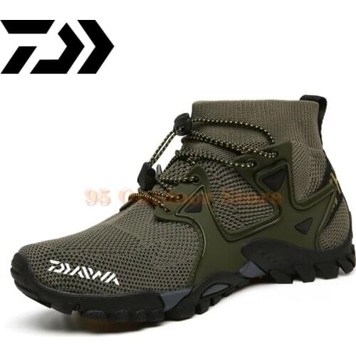 DAIWA 2021 Mens New Fishing Shoes Hiking Breathable Mesh Summer Upstream Fishing Shoes Camping Sports Outdoor Dawa Hiking Shoes