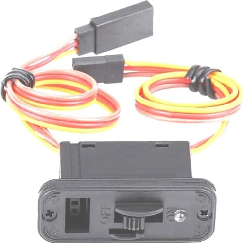 New Heavy Duty RC Switch On Off with LED 3 Pin JR Futaba Connectors 22AWG for Battery,Charger,Motor,ESC ,Planes Cars Boat