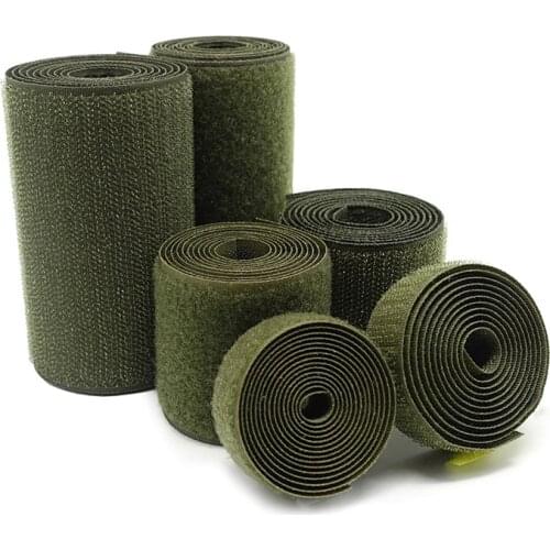 2m*3cm Olive Green Nylon Velcros Fastener Tape No Adhesive Sewing Magic Loop Hook Sticker Strip Clothing Stick Tape Velcroing