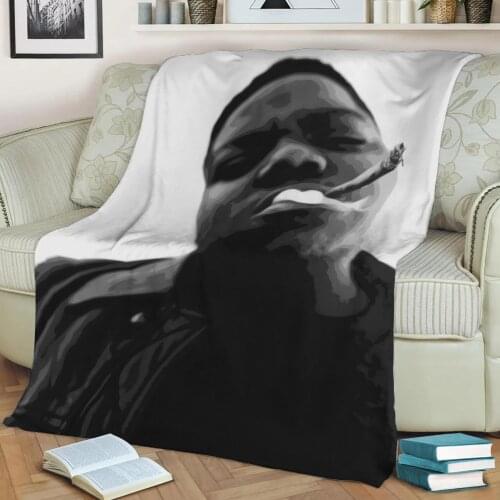 Biggie 3D Print Plush Blanket Throw On Sofa Home Decor Soft Warmth Washable Nap Blanket Dropshipping