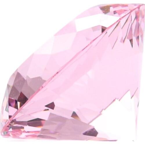 Romantic Pink Cone Zircon Crystal Chandelier Prism Paperweight Center DIY Curtain Wedding Stage Props Home Craft Decor Accessory