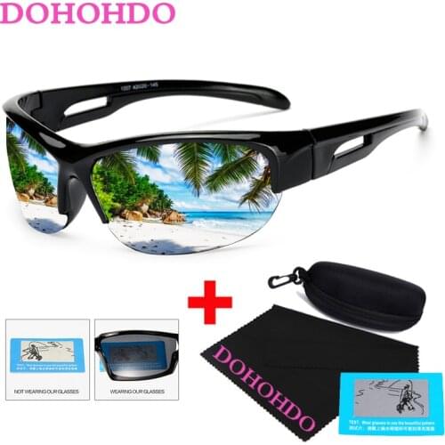 DOHOHDO Sunglasses Polarized Fishing Sun Glasses Goggles UV400 Sports Men Women Sun Glasses For Men De Sol Feminino With Box