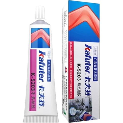 Kafuter 80g k-5203 LED thermal conductive silicone CPU bonding adhesive thermal silica coefficient 1.2 white