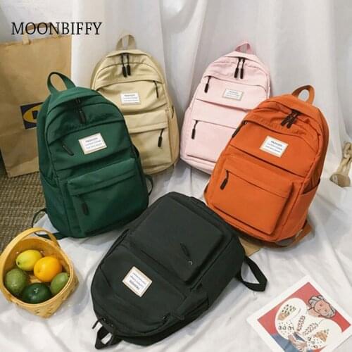 Women Waterproof Nylon Backpack Female Large Capacity Korean Vintage Bags Girl Travel Bag