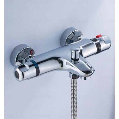 High quality brass chrome wall mounted bathroom thermostatic faucet,thermostatic bathroom shower faucet,bathtub faucet