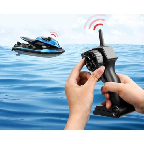 1/14 2.4G Motorcycle Double Motor Two Speed Vehicle RC Boat Remote Control Boat Models Outdoor Water Toys for Boy Kid Gift