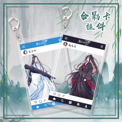1Pc Anime Mo Dao Zu Shi Group Photo Keychain The Founder of Diabolism Key Chain Acrylic Mobile Keyring